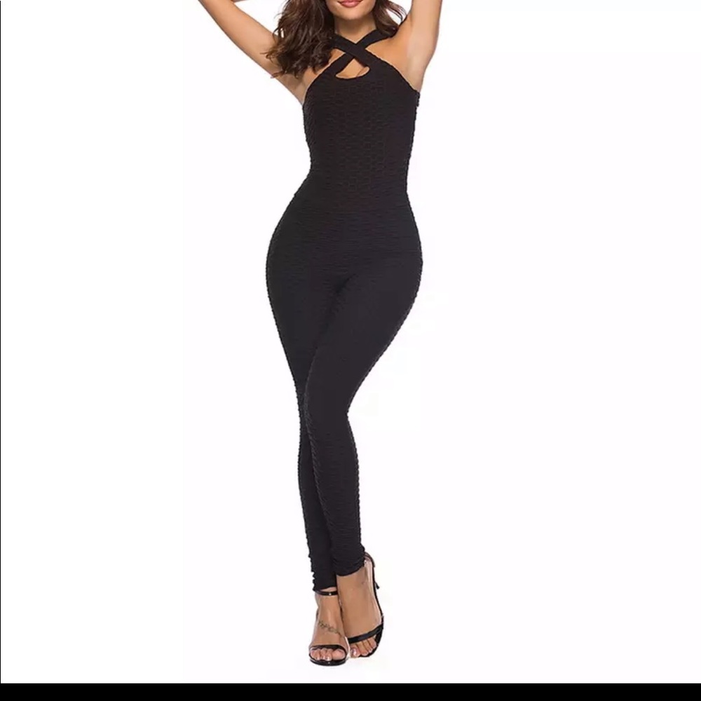 Honeycomb scrunchbooty jumpsuit